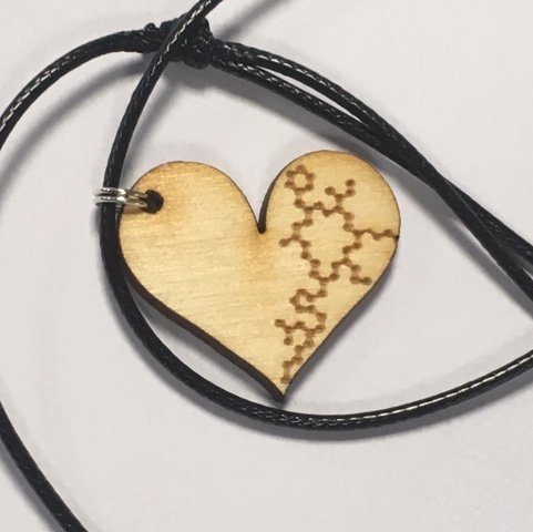 Oxytocin wooden pendant