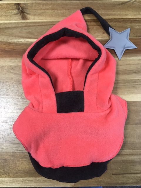Zoli Pink and Black Polar fleece kid hood