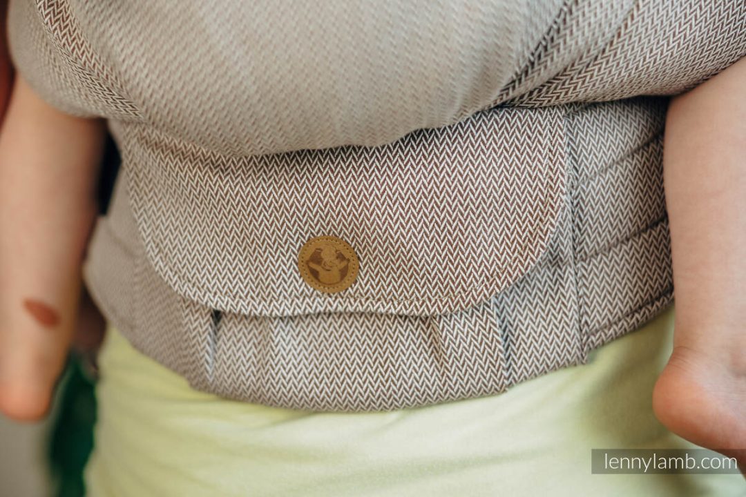 LennyLamb LennyPreschool Carrier Herringbone Almond - Image 5