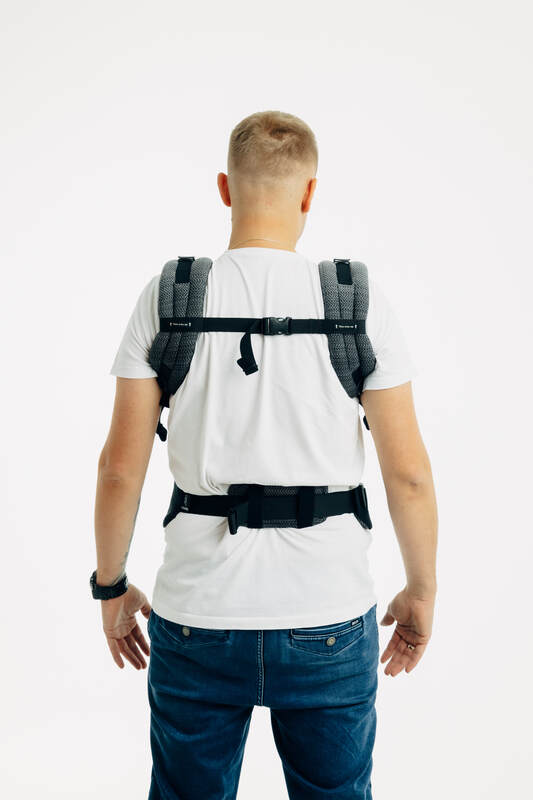 LennyLamb LennyUpGrade Pro Carrier Little Herringbone Ombre Grey - Image 4